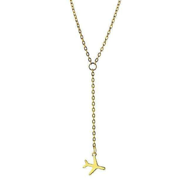 The Saba Airplane Pendant Necklace  Veebee Voyage