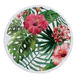 Tropical Sun Round Beach Towel round beach towels Veebee Voyage